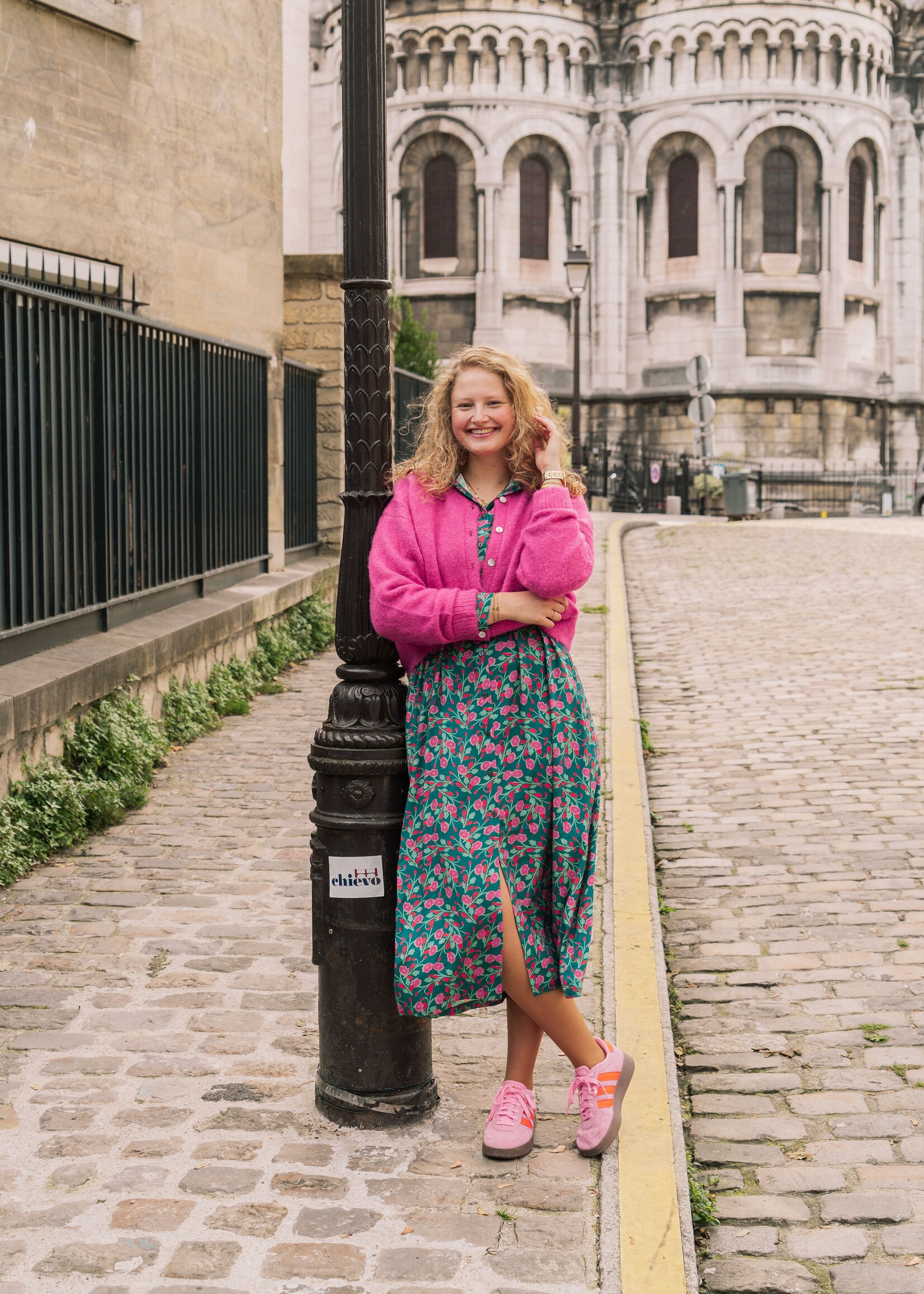 Maddie vestje gebreid Fuchsia
