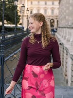 LaLamour Ruby Top LS Ecovero Plain Bordaux Maat M