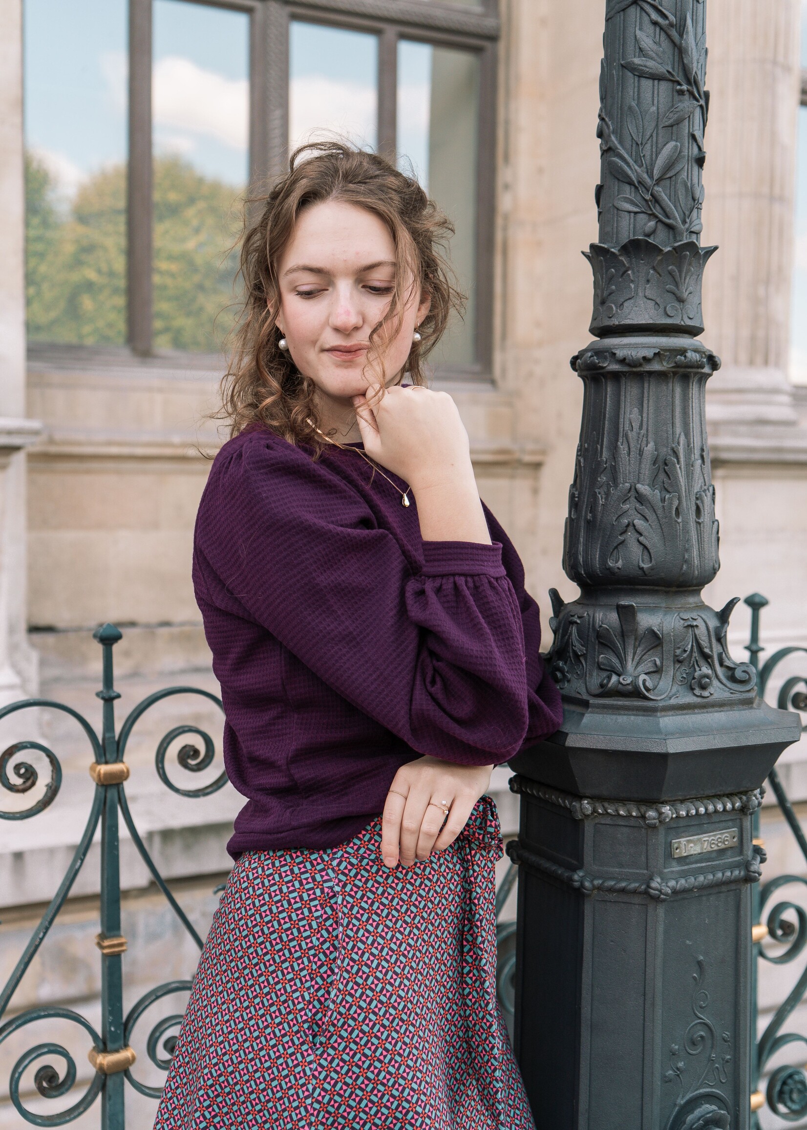 LaLamour Cathy Top LS Waffle Bordeaux