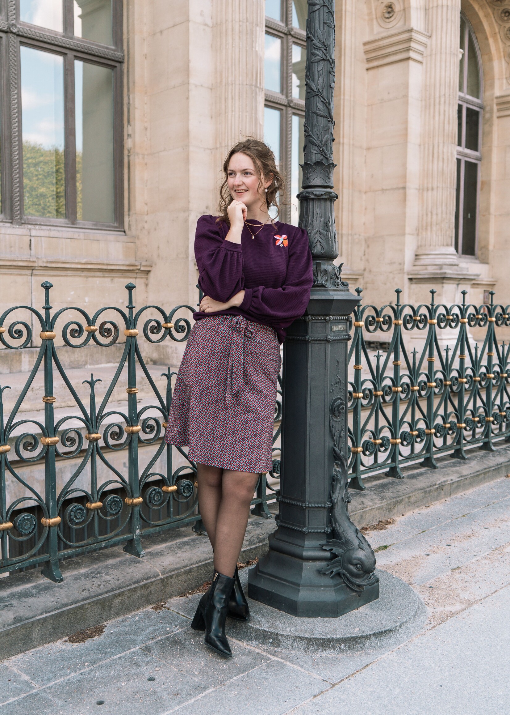 LaLamour Cathy Top LS Waffle Bordeaux