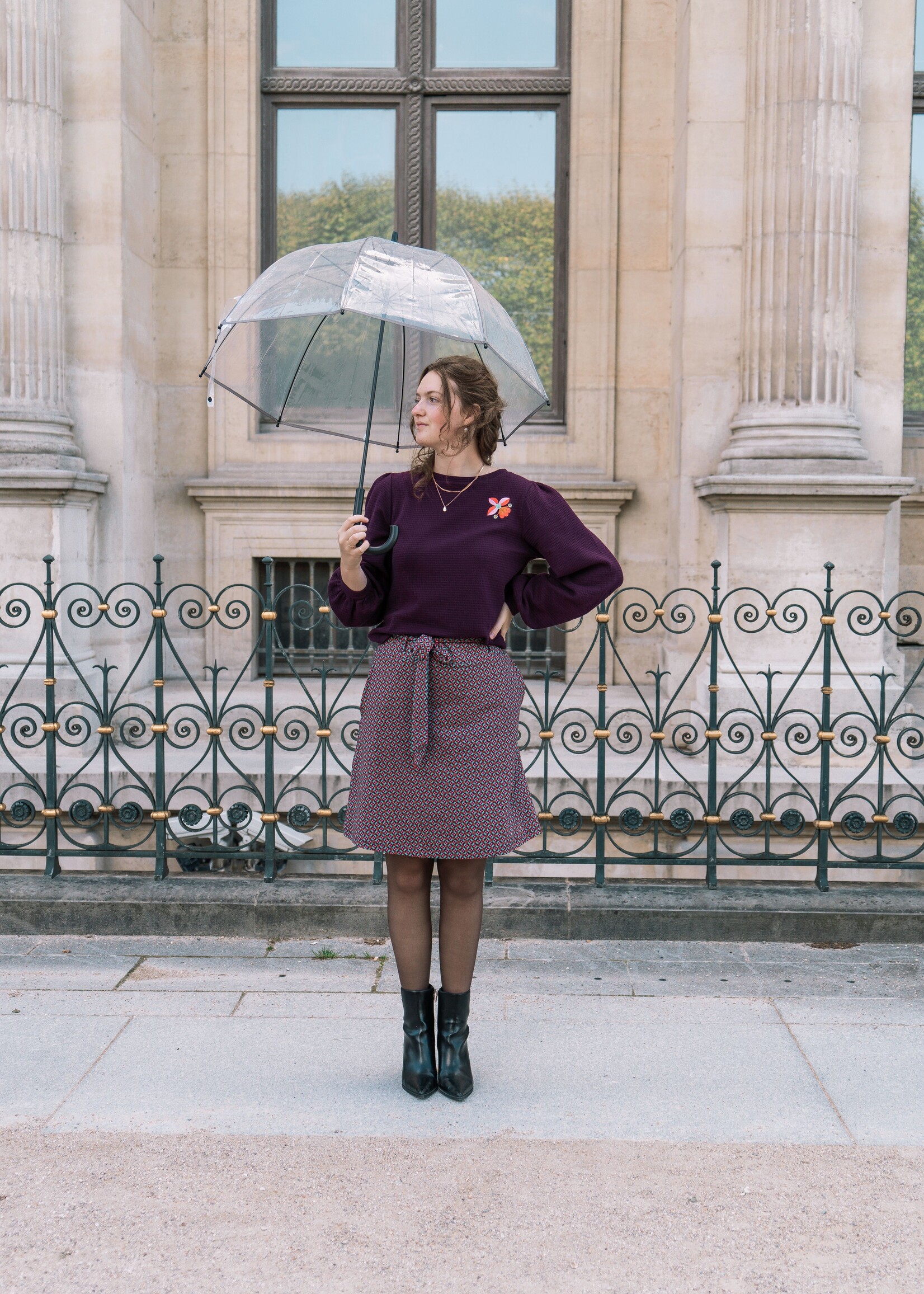 LaLamour Cathy Top LS Waffle Bordeaux