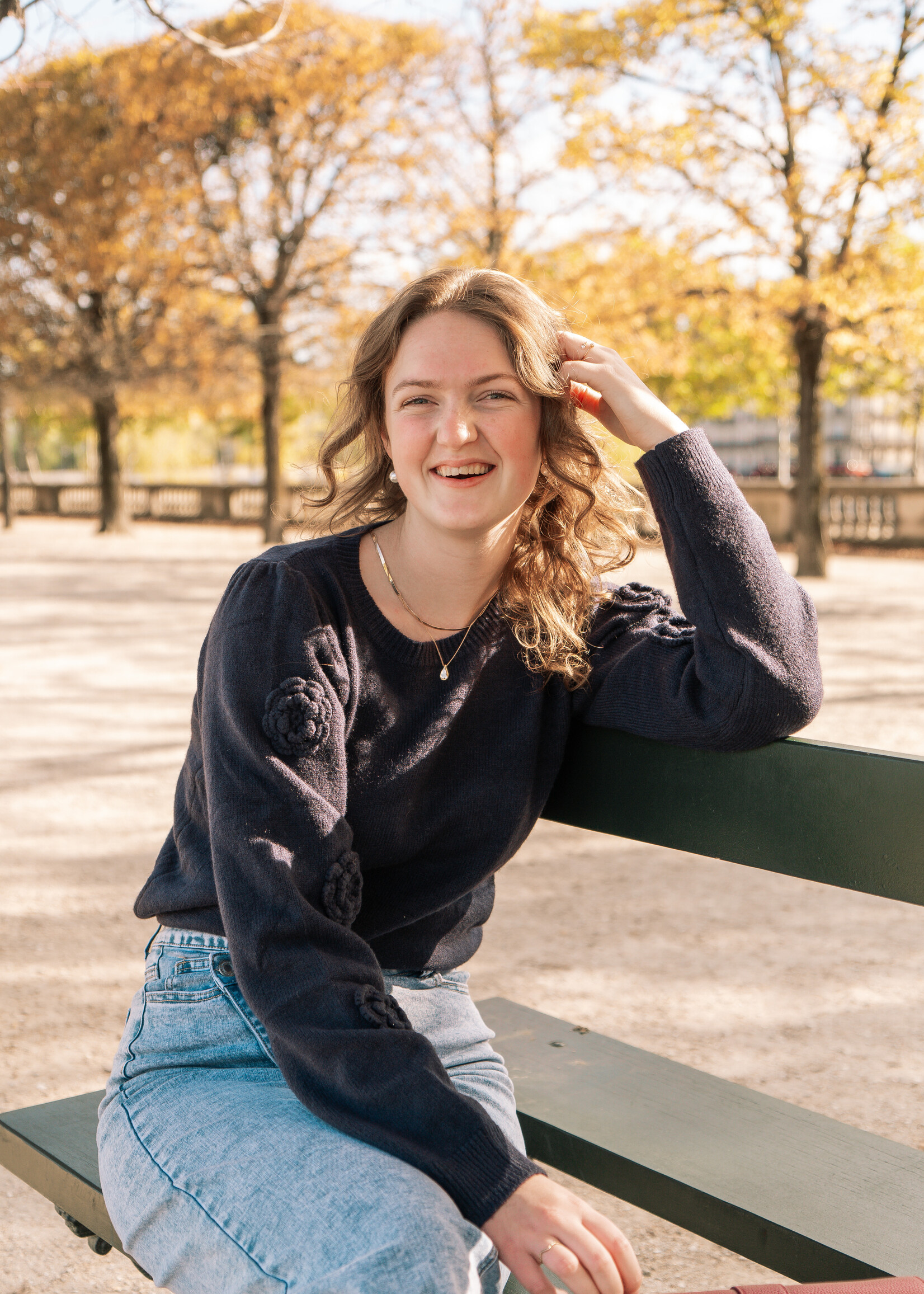 C&S The Label Amira Knit Top Midnight Blue