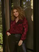 Exxcellent Briony Blouse Mauve Wine