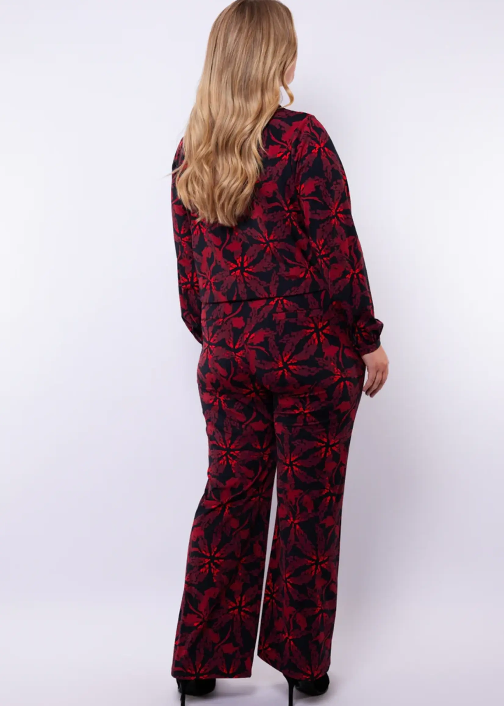 Exxcellent Bertine Pants Black/Amarone Cabernet