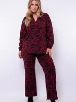 Exxcellent Bertine Pants Black/Amarone Cabernet