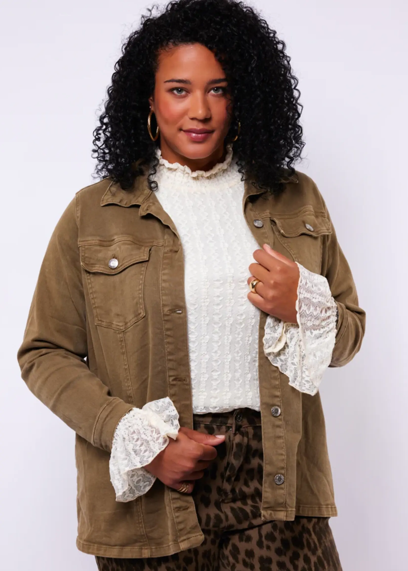 Exxcellent Riley Jacket Olive Green