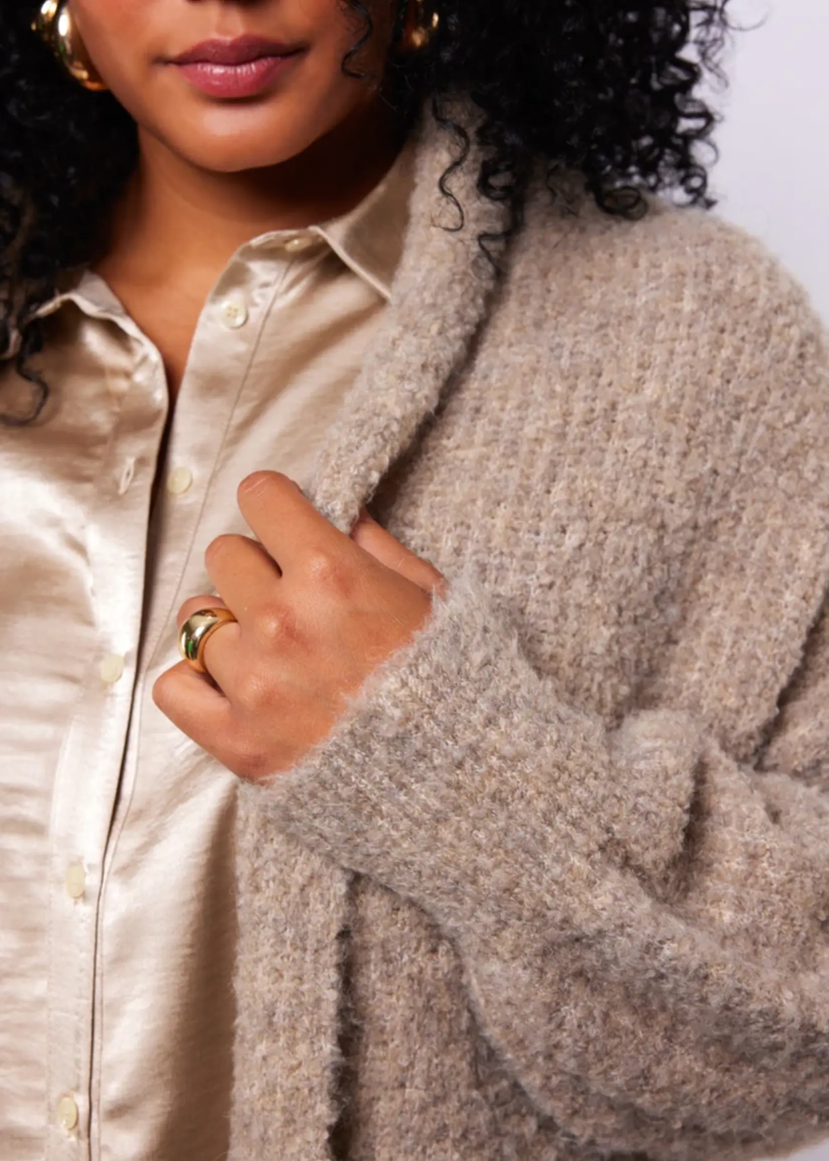 Exxcellent Hilde Knit Cardigan Sahara 42/44