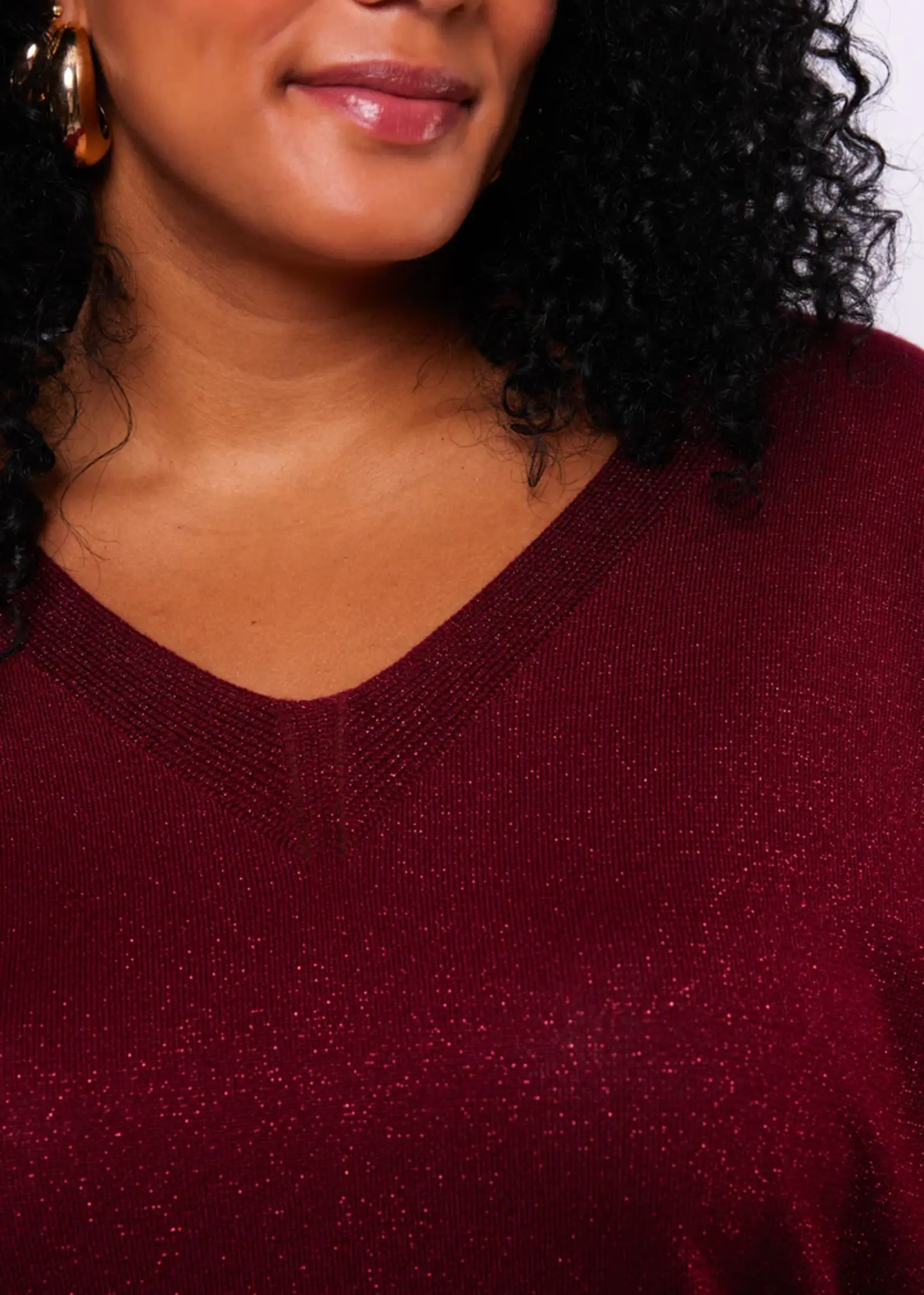 Exxcellent Kirsten Knit Pullover Amarone Cabernet