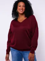 Exxcellent Kirsten Knit Pullover Amarone Cabernet