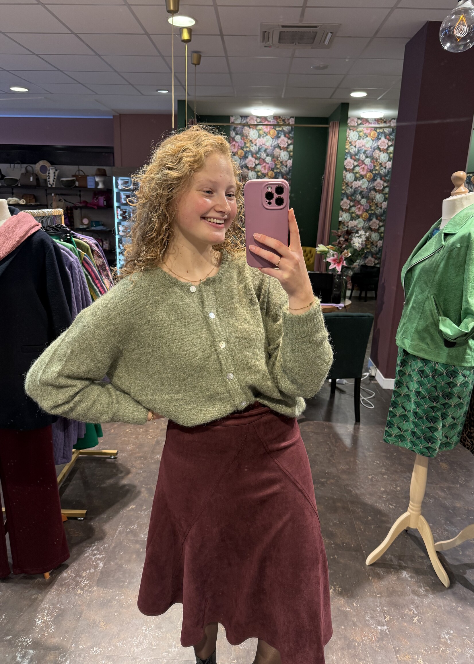 Maddie vestje gebreid Olive