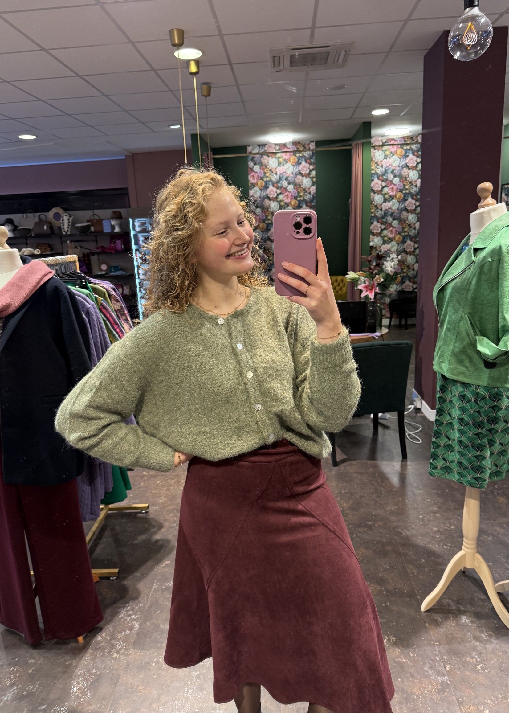 Maddie vestje gebreid Olive