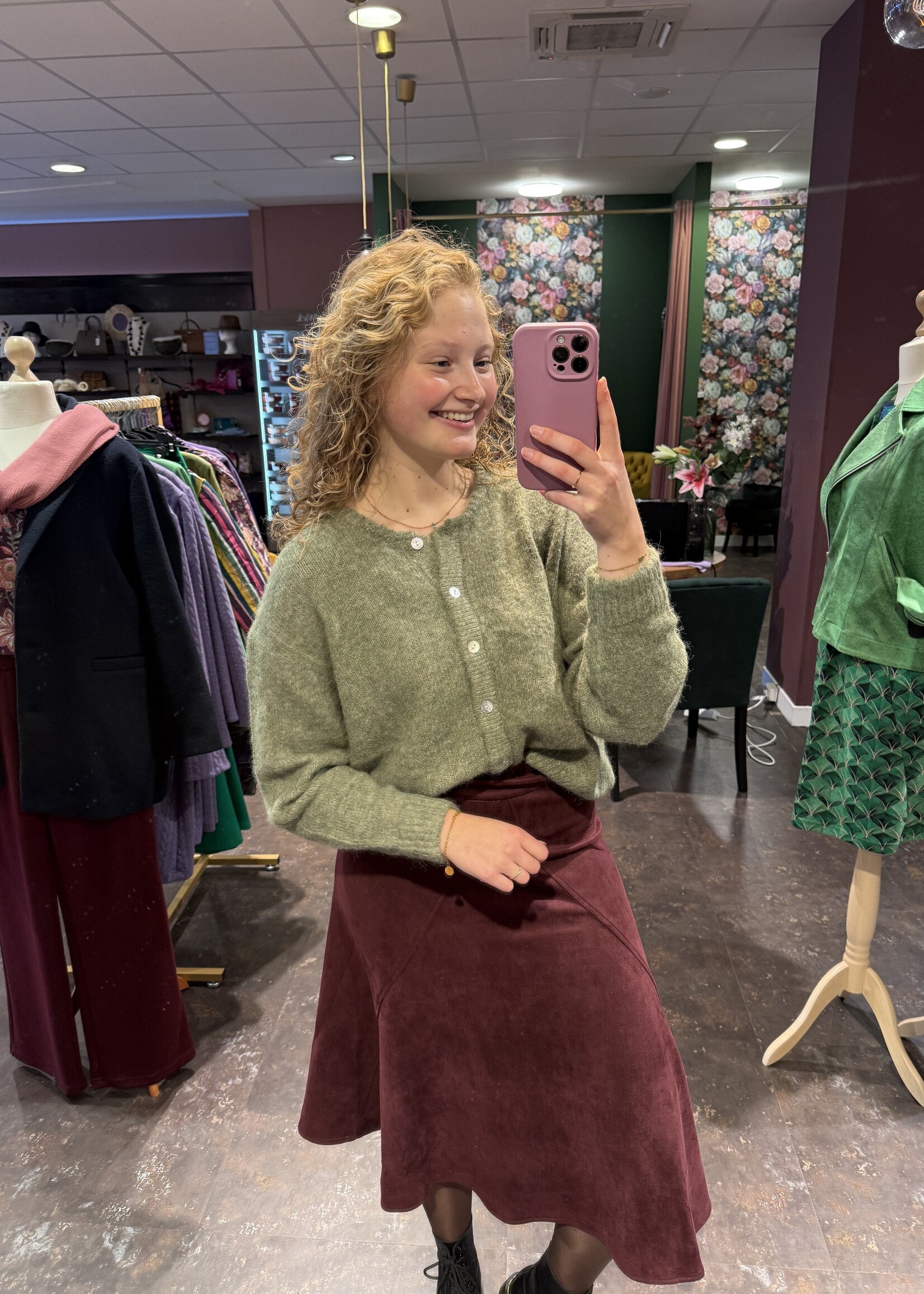 Maddie vestje gebreid Olive