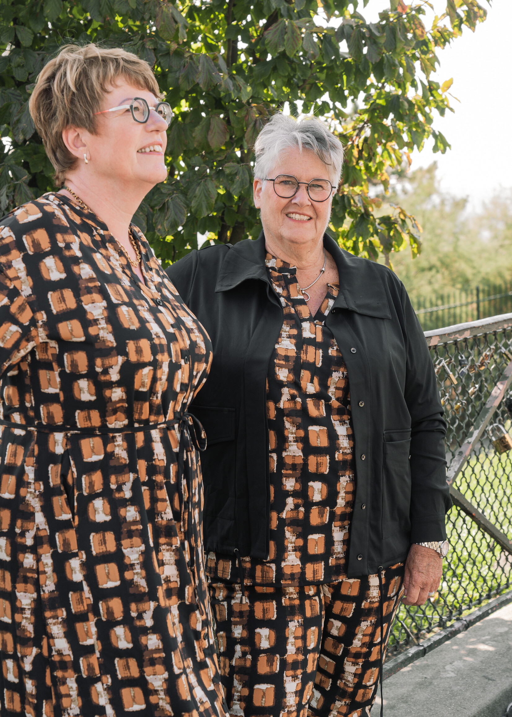 Exxcellent Brianna Dress Black/Cognac