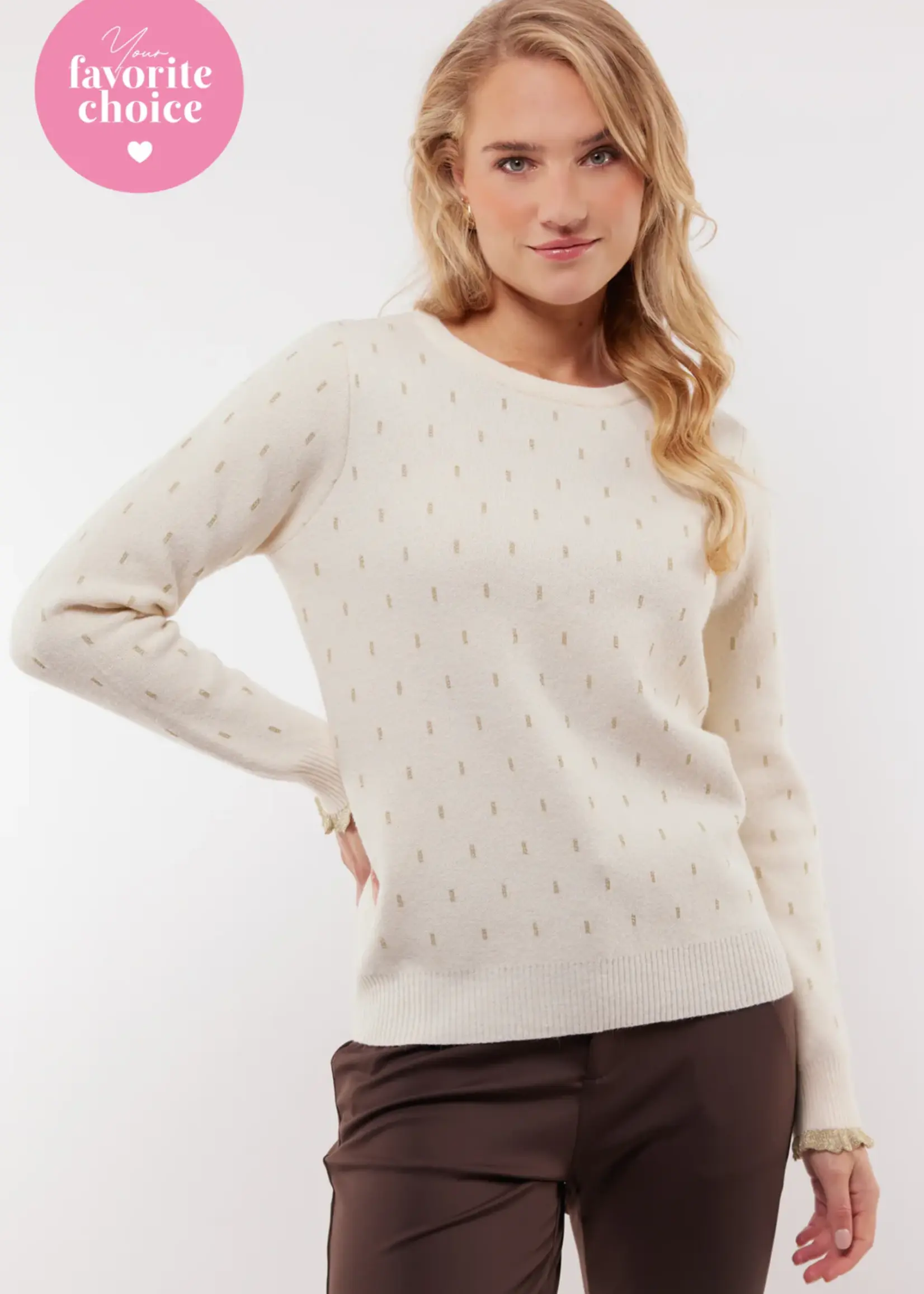 C&S The Label Jasmine Sweater Wool White