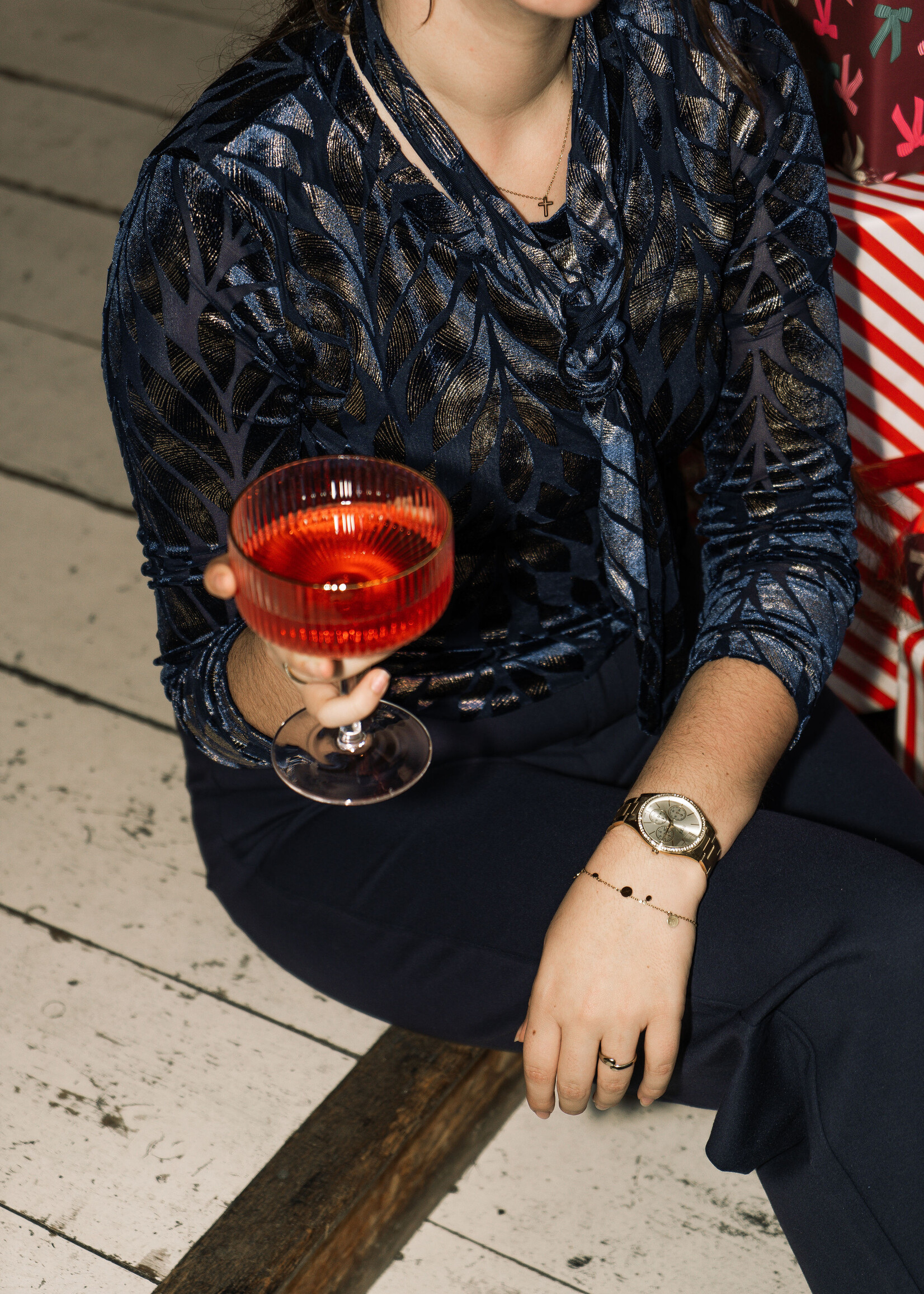 C&S The Label Tina Top Midnight Blue Maat S & M