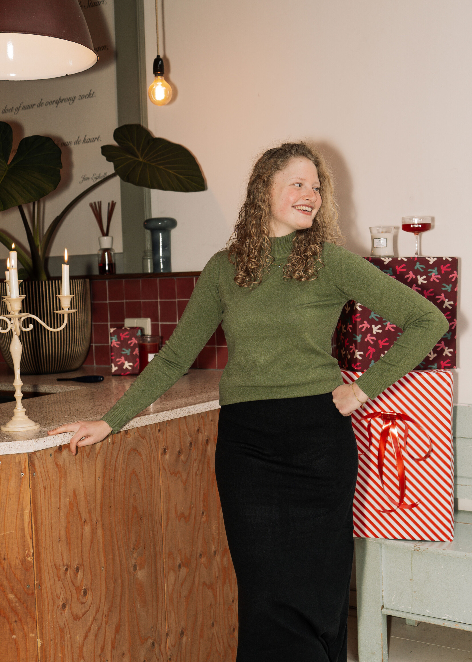 C&S The Label Suzanne Knit Skirt