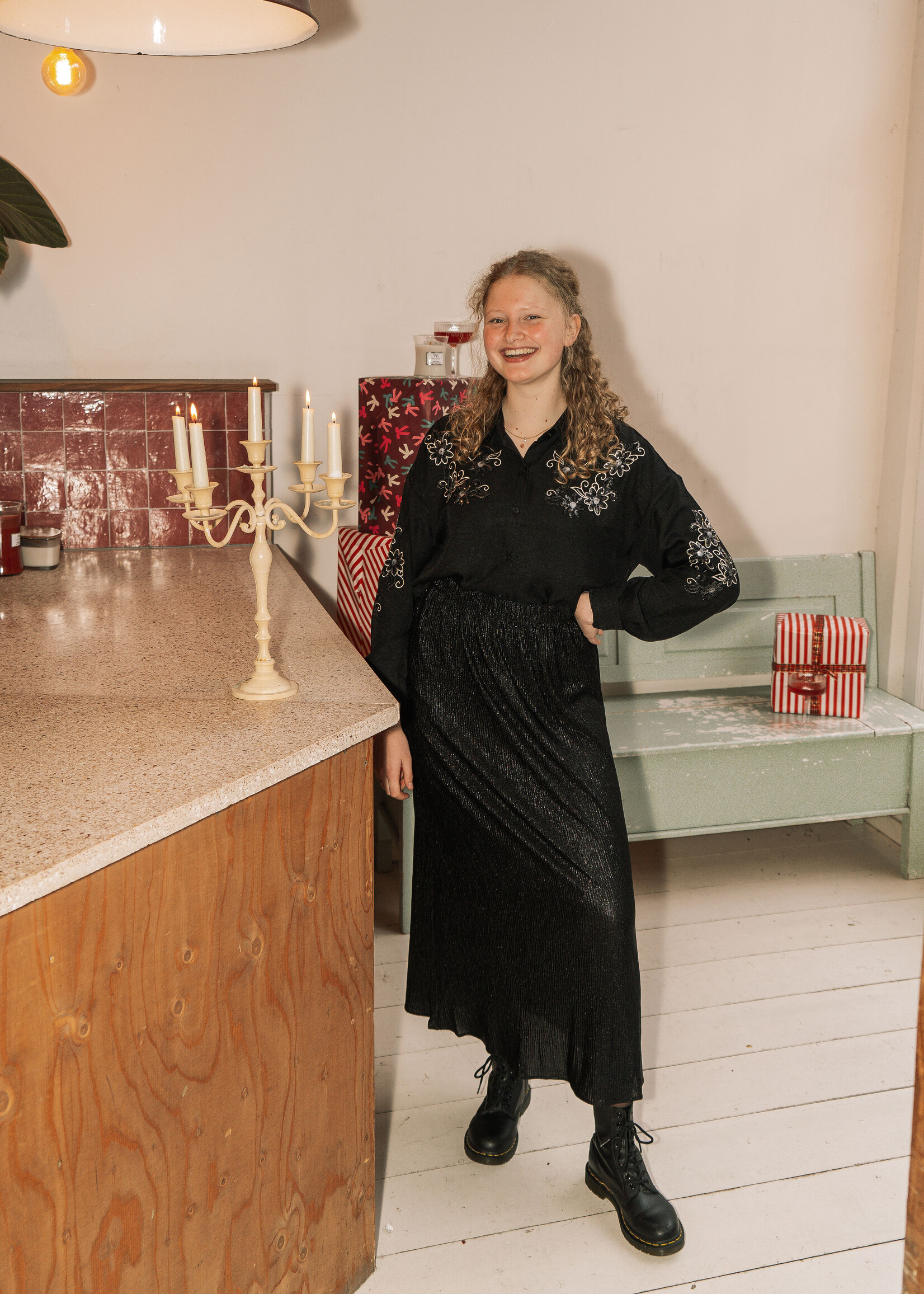 C&S The Label Silvia Skirt Black