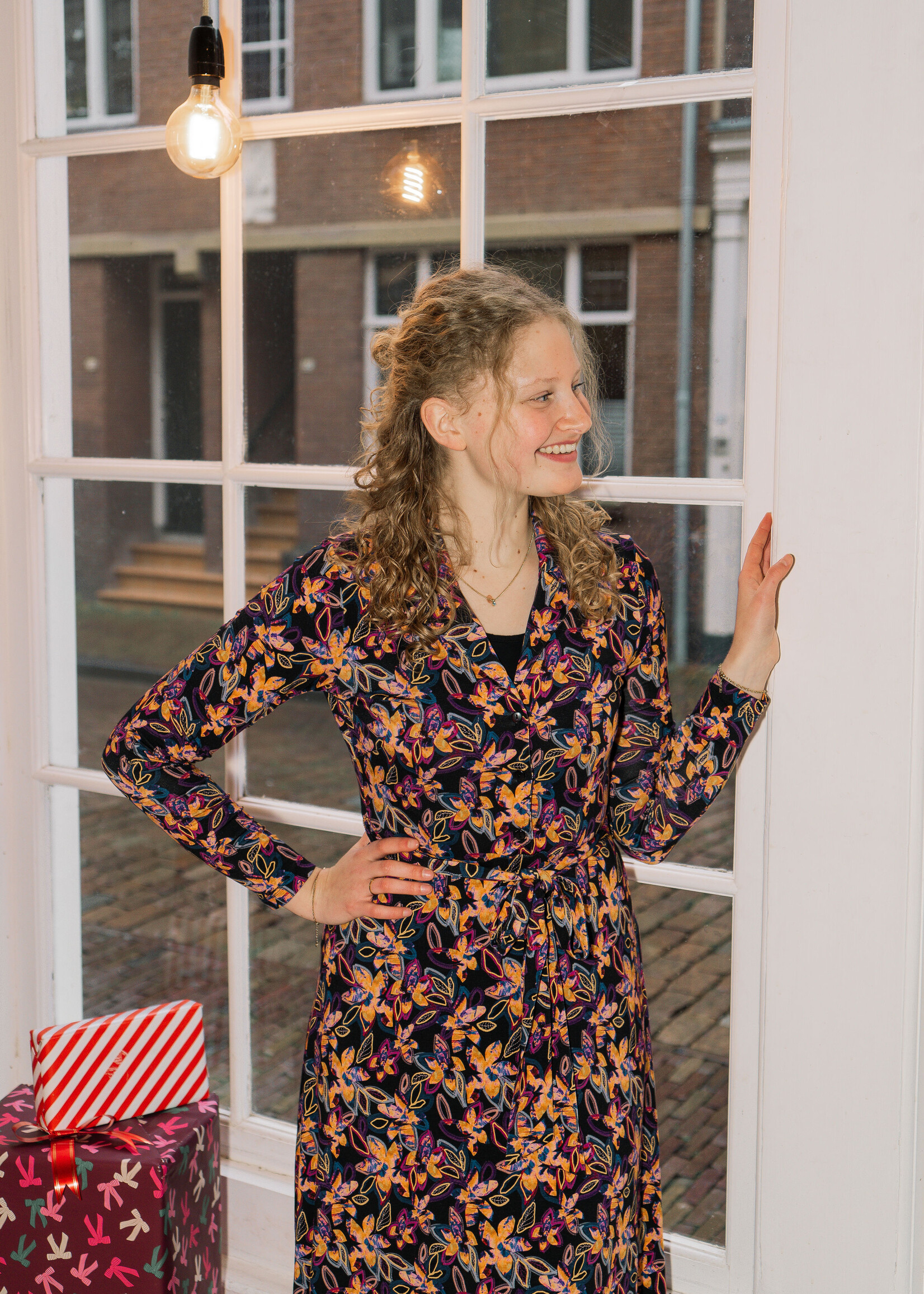 LaLamour Helena Dress Bright Autumn Flowers