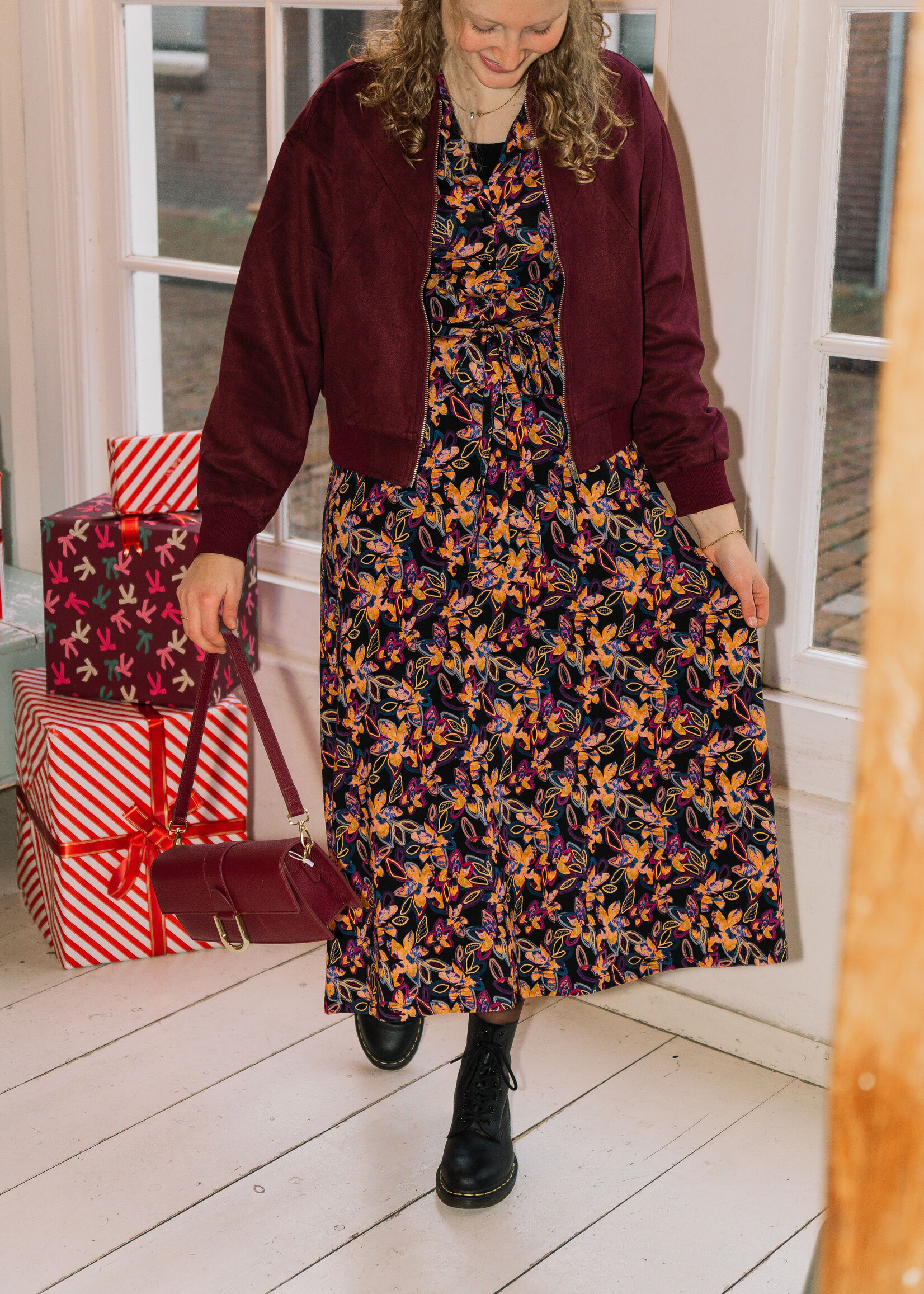 LaLamour Helena Dress Bright Autumn Flowers