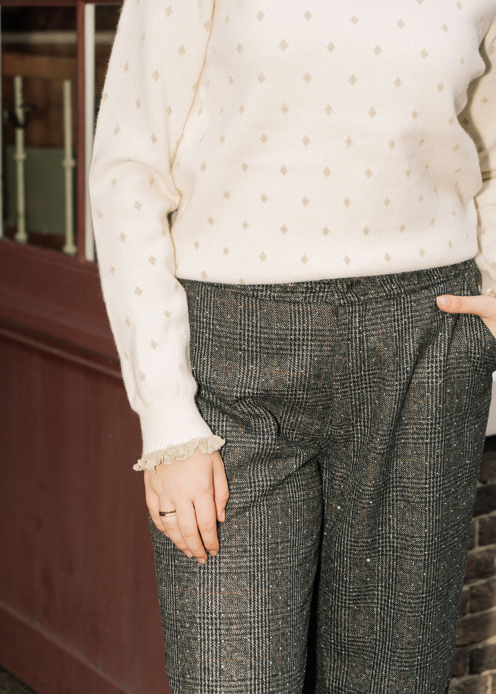 C&S The Label Jasmine Sweater Wool White