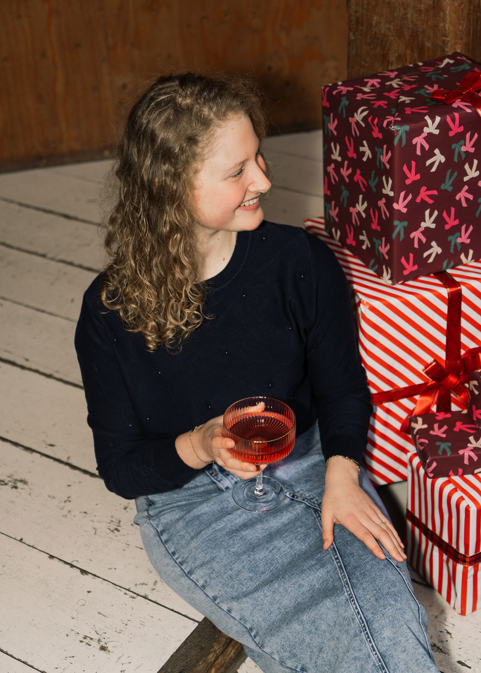 C&S The Label Kathleen Knit Pullover Midnight Blue