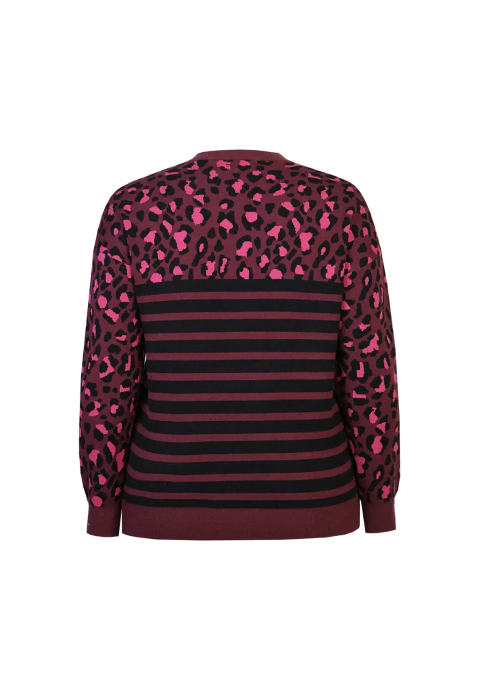 Exxcellent Luisa Knit Pullover Mauve Wine / Black