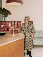 Exxcellent Claire Dress Sand/Olive Green Maat 42