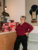 Exxcellent Kirsten Knit Pullover Amarone Cabernet