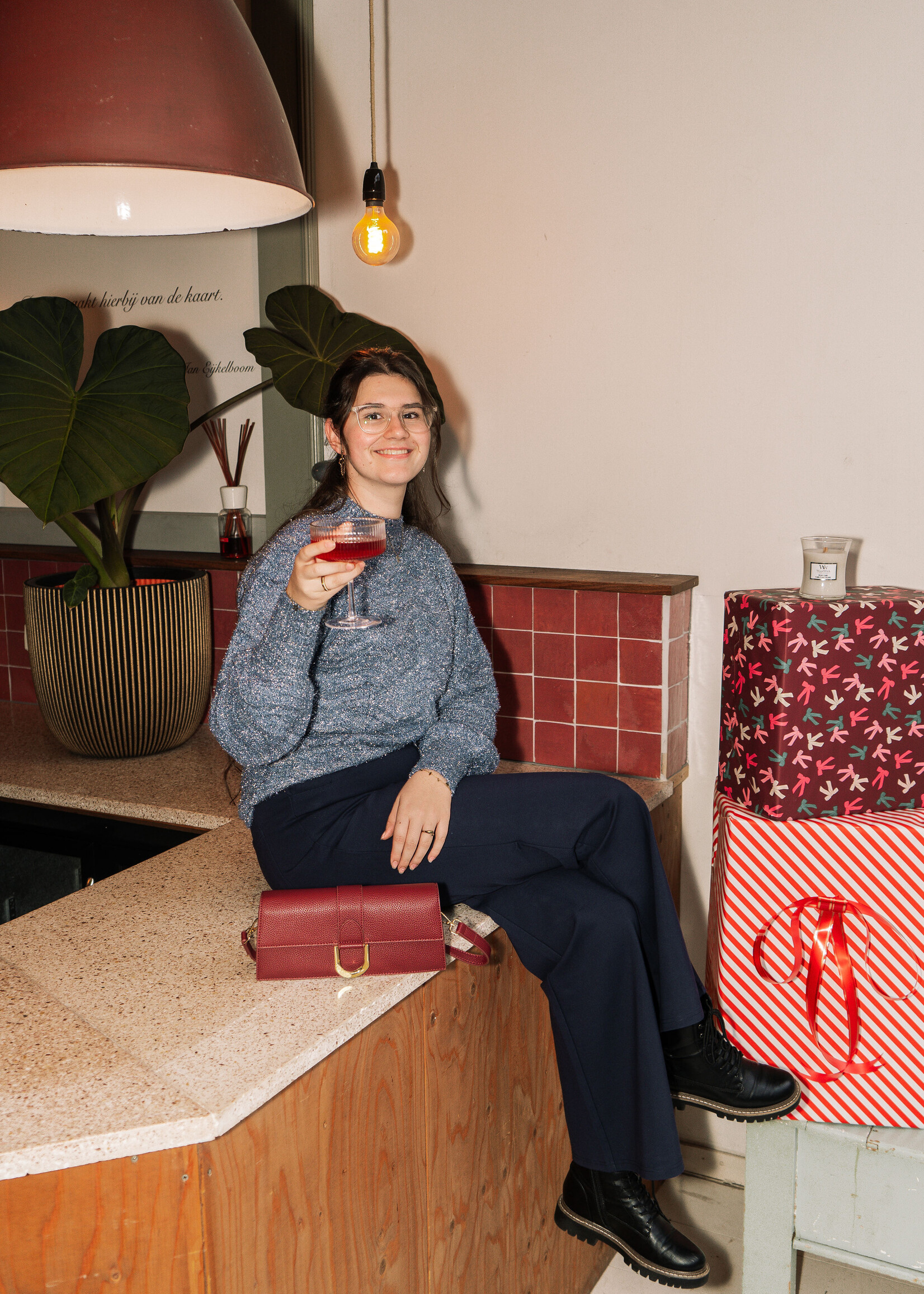 C&S The Label Bo Sweater Deep Sea Maat M/L