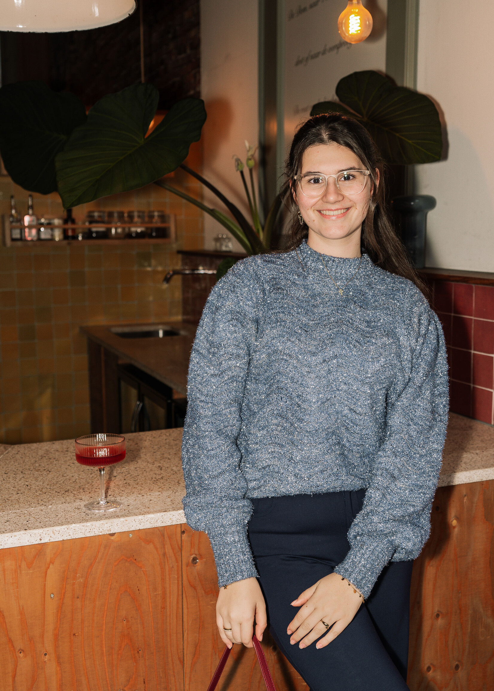 C&S The Label Bo Sweater Deep Sea Maat M/L