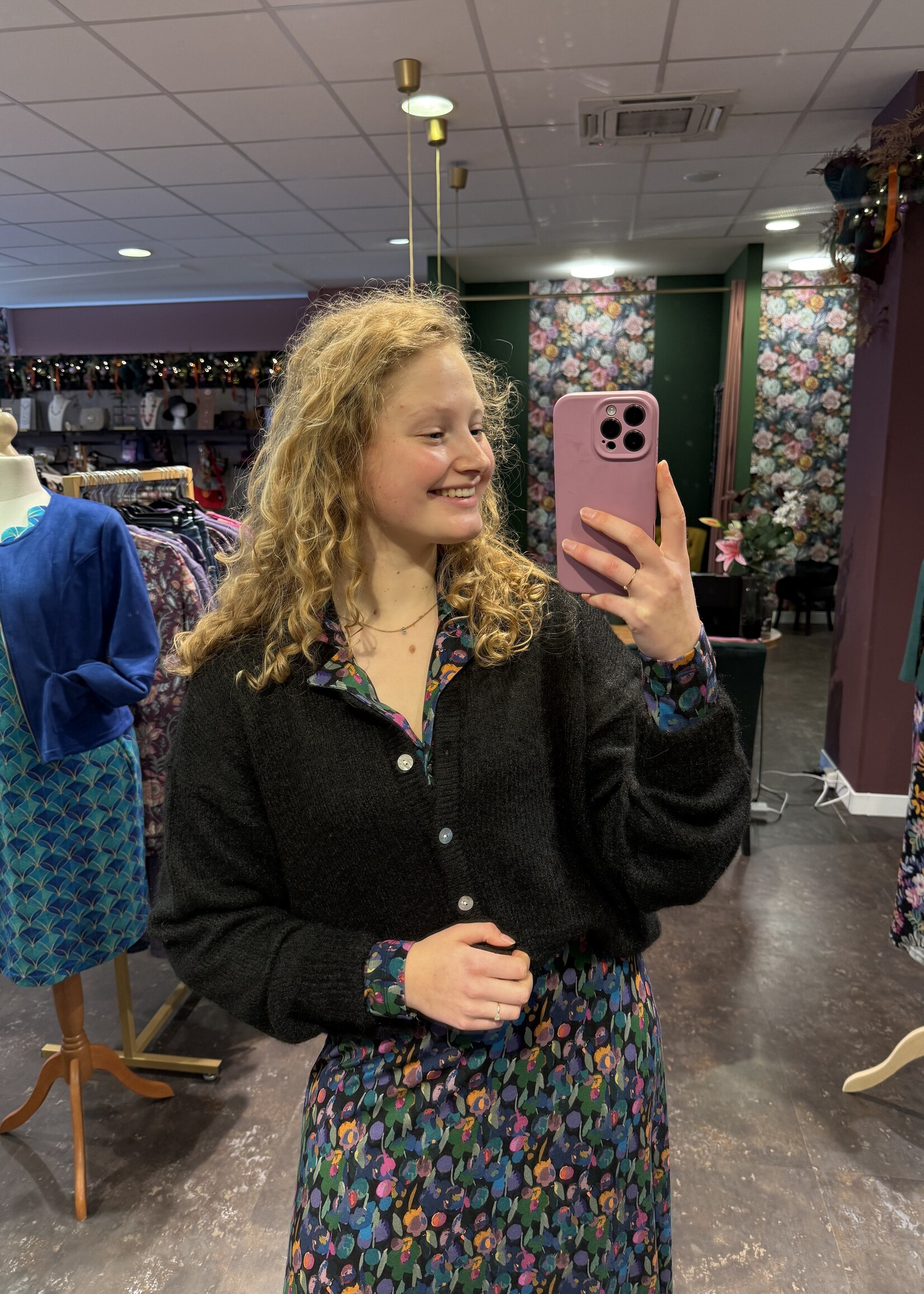 Maddie vestje gebreid Black