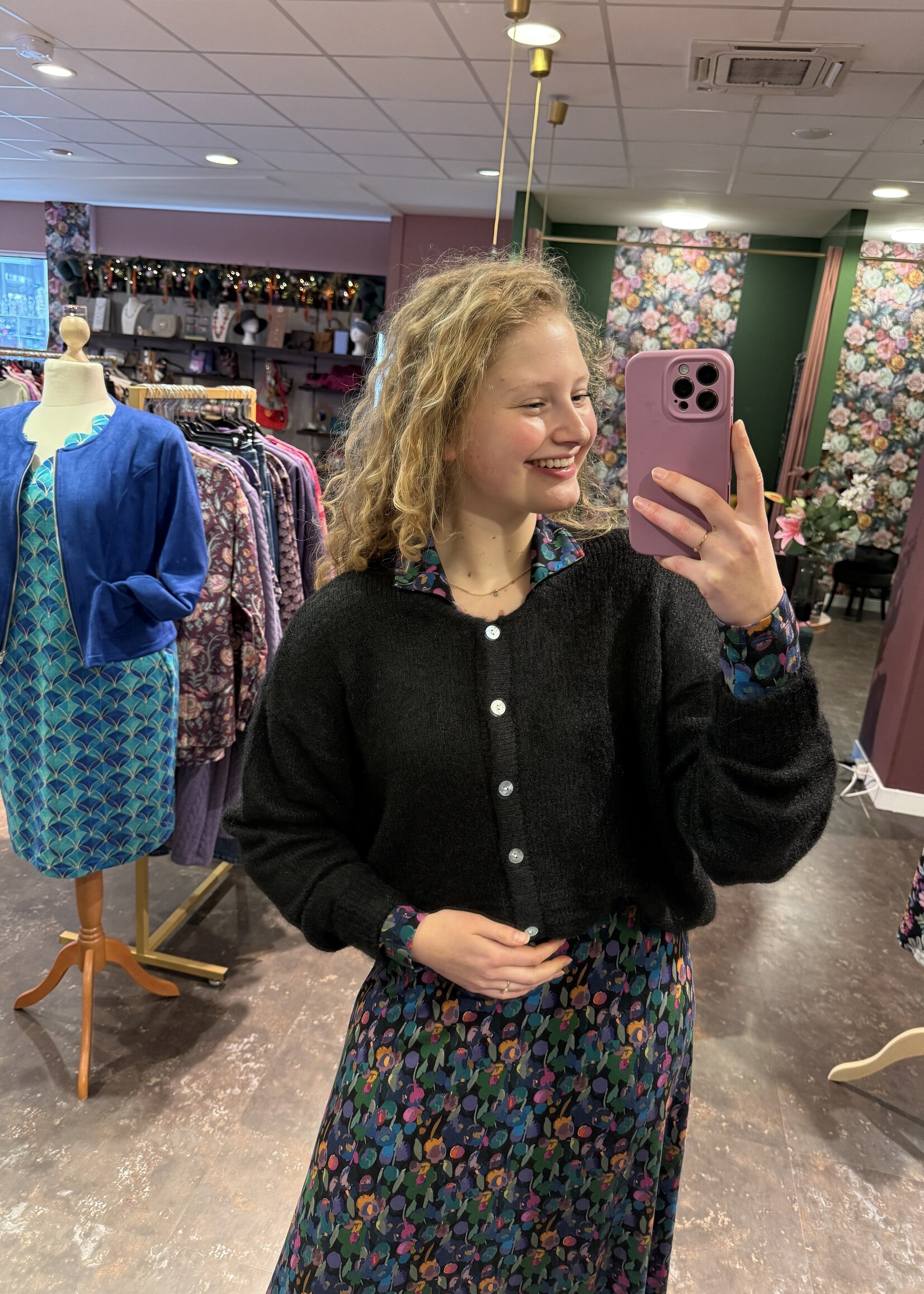 Maddie vestje gebreid Black