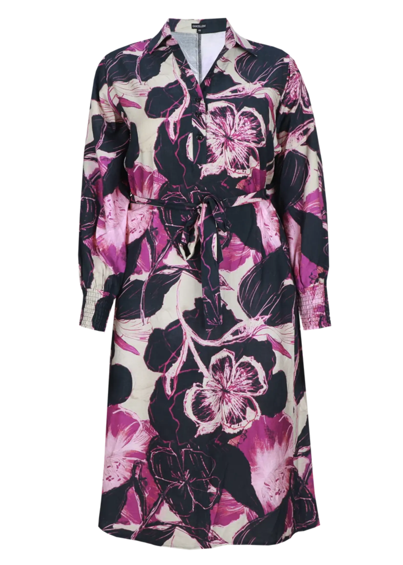 Exxcellent Yvette Dress Dark Gray/Dusty Mauve