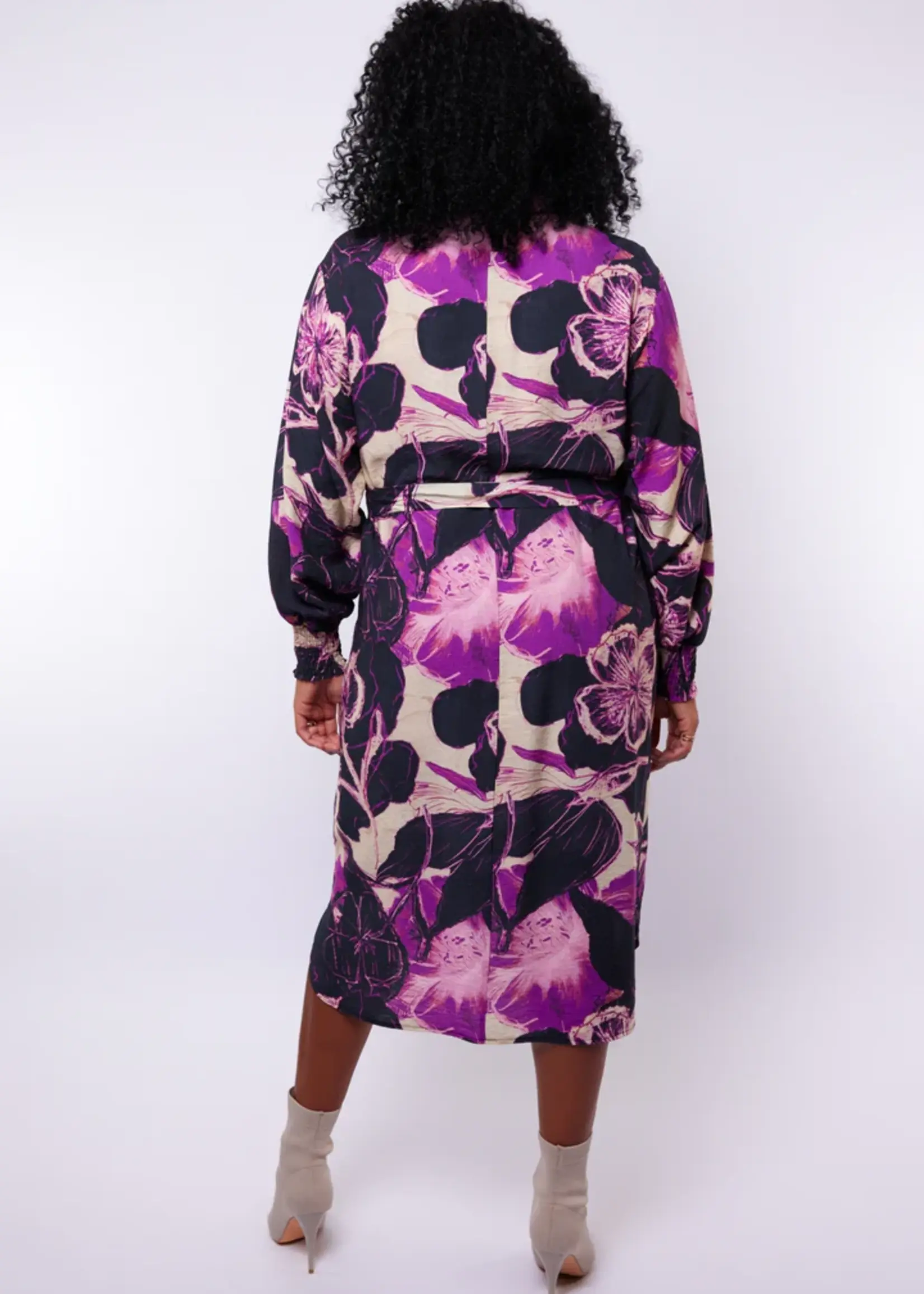 Exxcellent Yvette Dress Dark Gray/Dusty Mauve