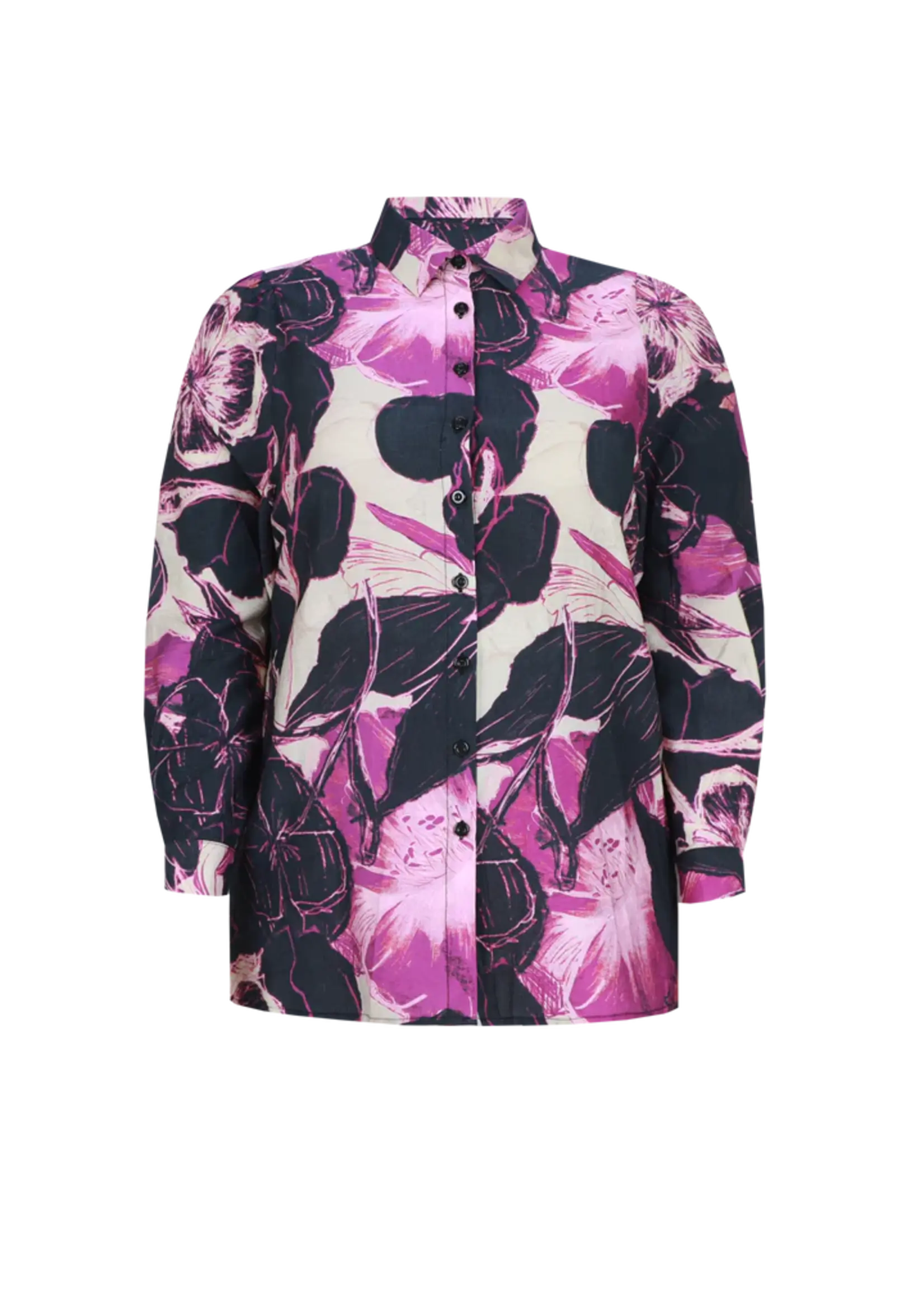 Exxcellent Serene Blouse Dark Gray/Dusty Mauve