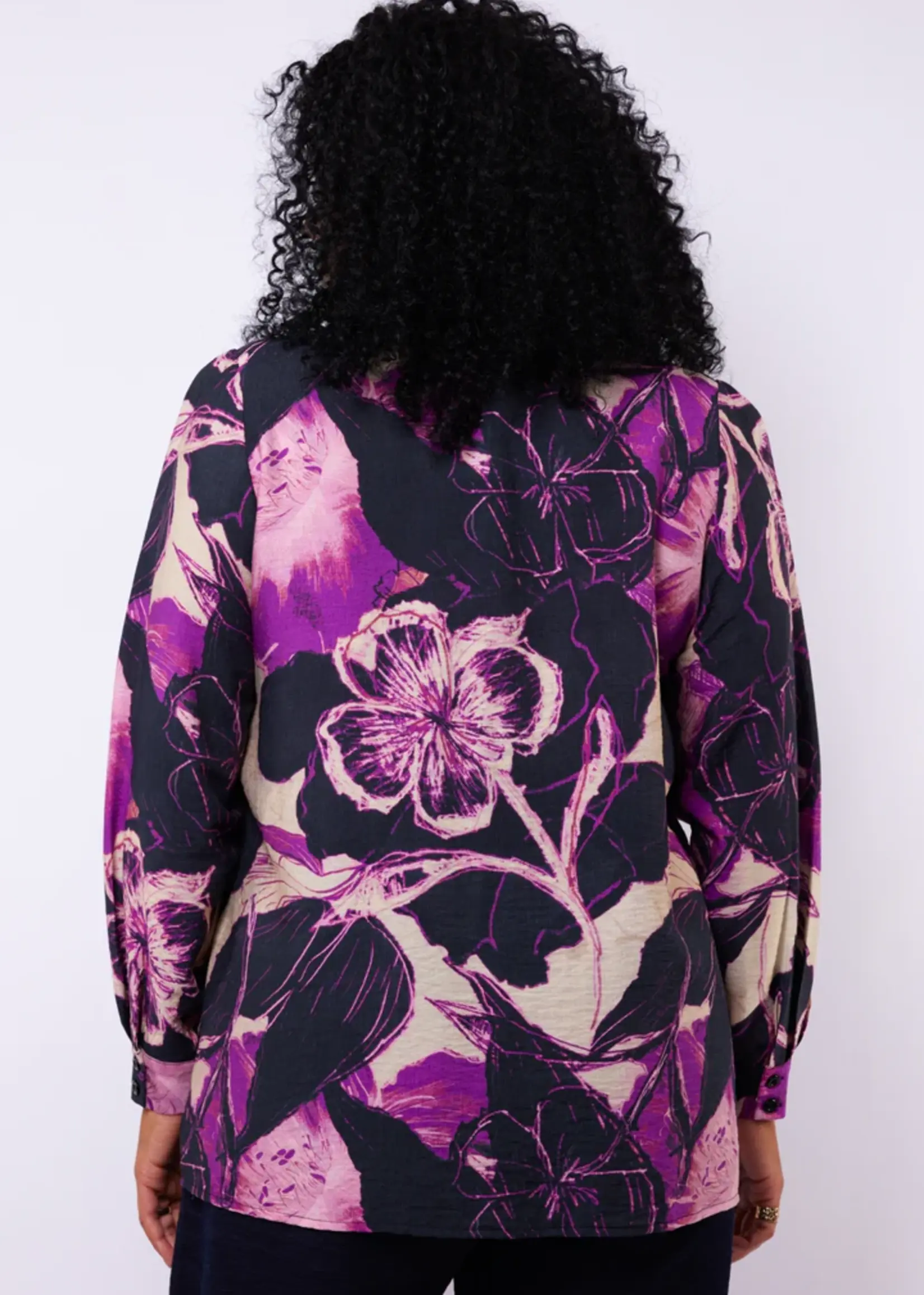 Exxcellent Serene Blouse Dark Gray/Dusty Mauve