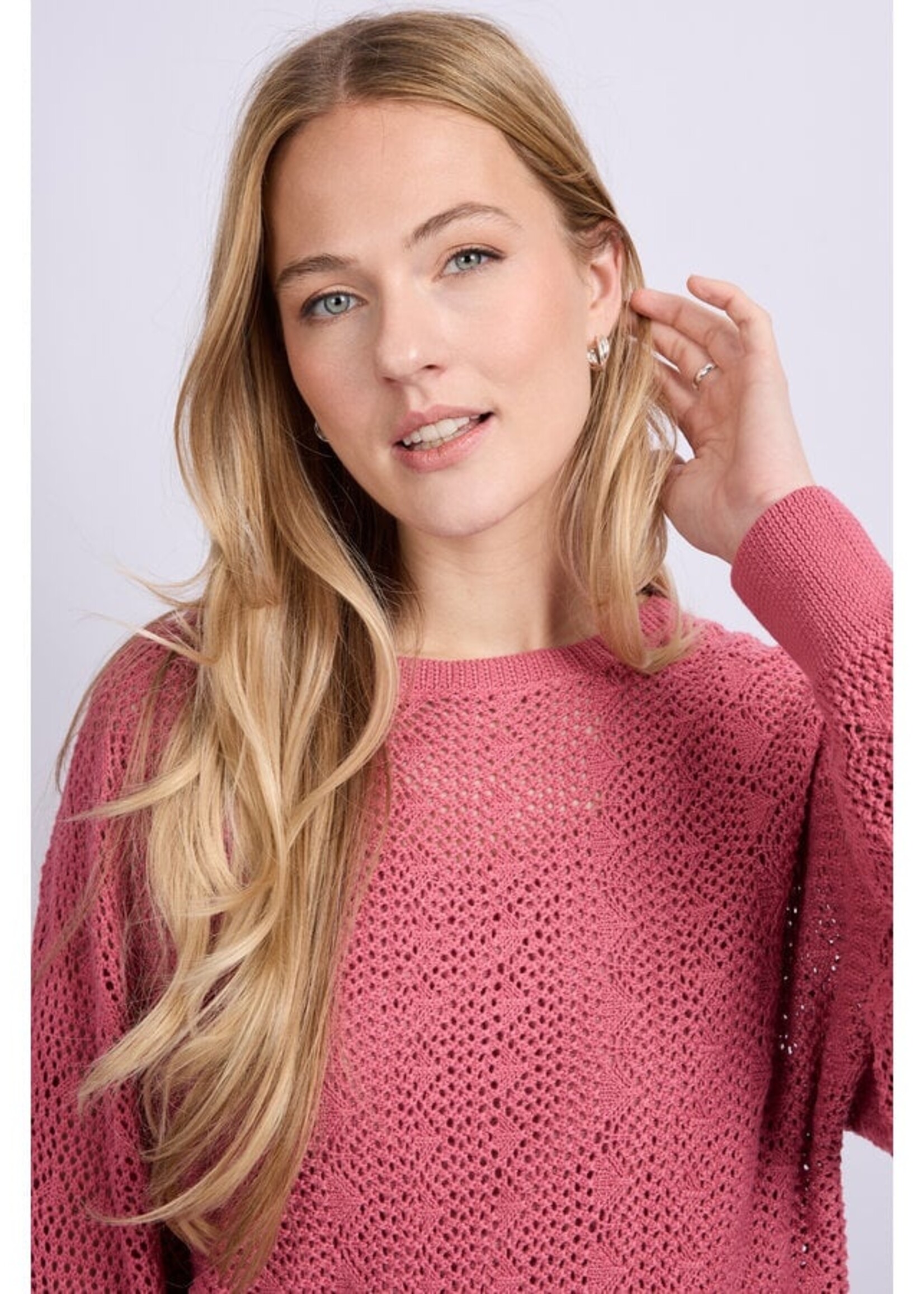 C&S The Label Khloe Knit Pullover Slate Rose