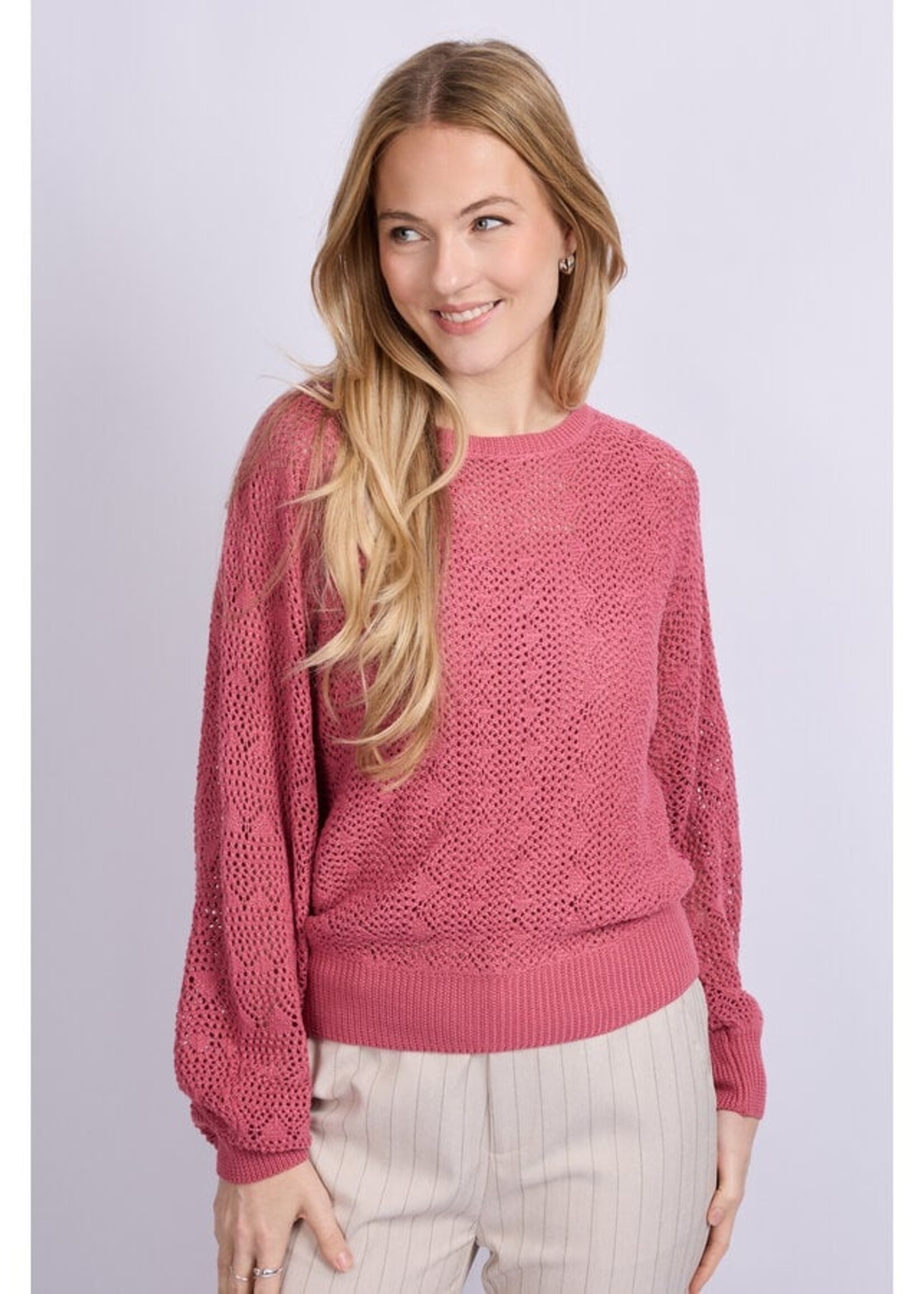 C&S The Label Khloe Knit Pullover Slate Rose