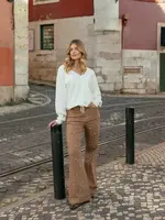 C&S The Label Kiara Knit Cardigan Wool White