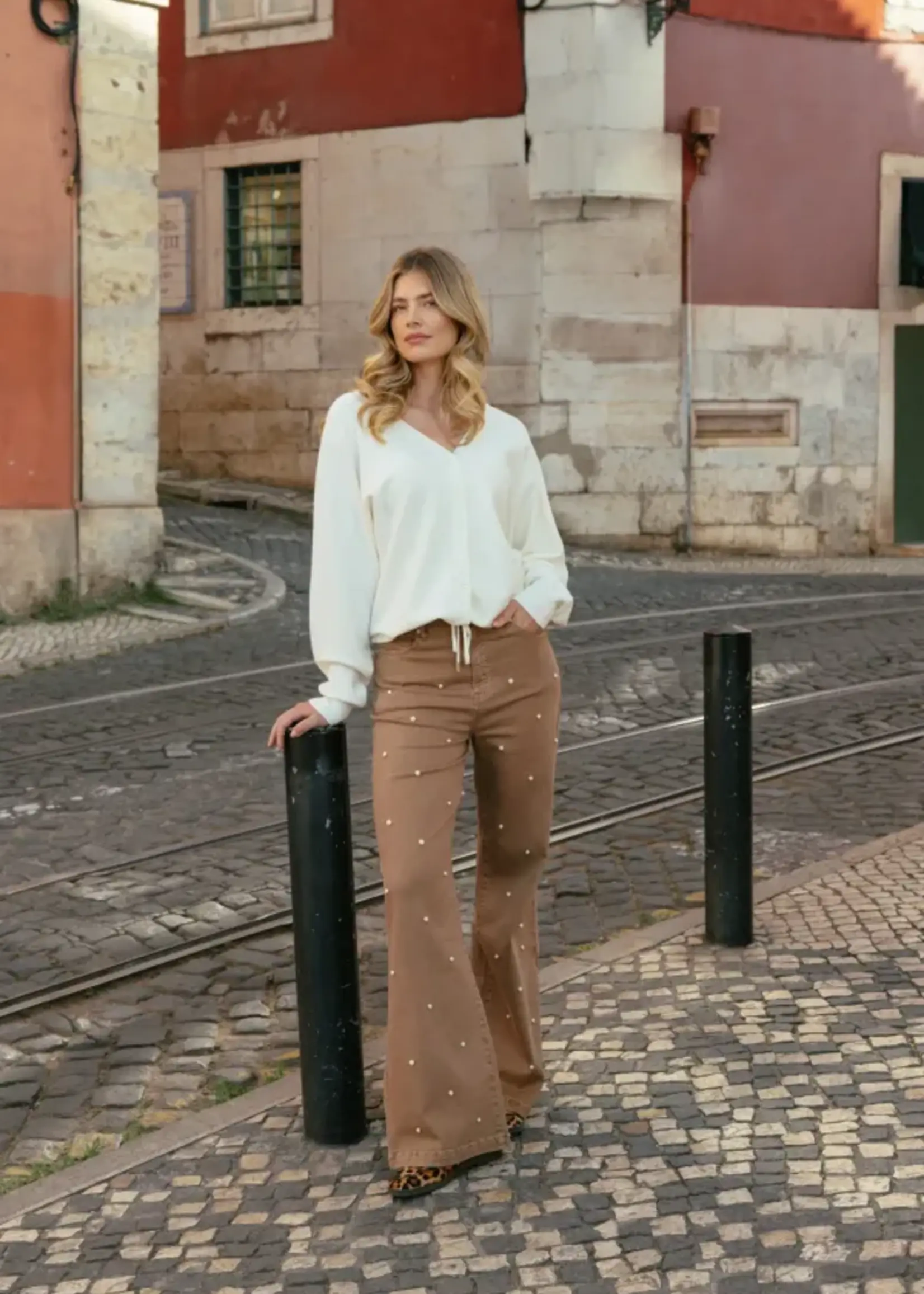 C&S The Label Kiara Knit Cardigan Wool White