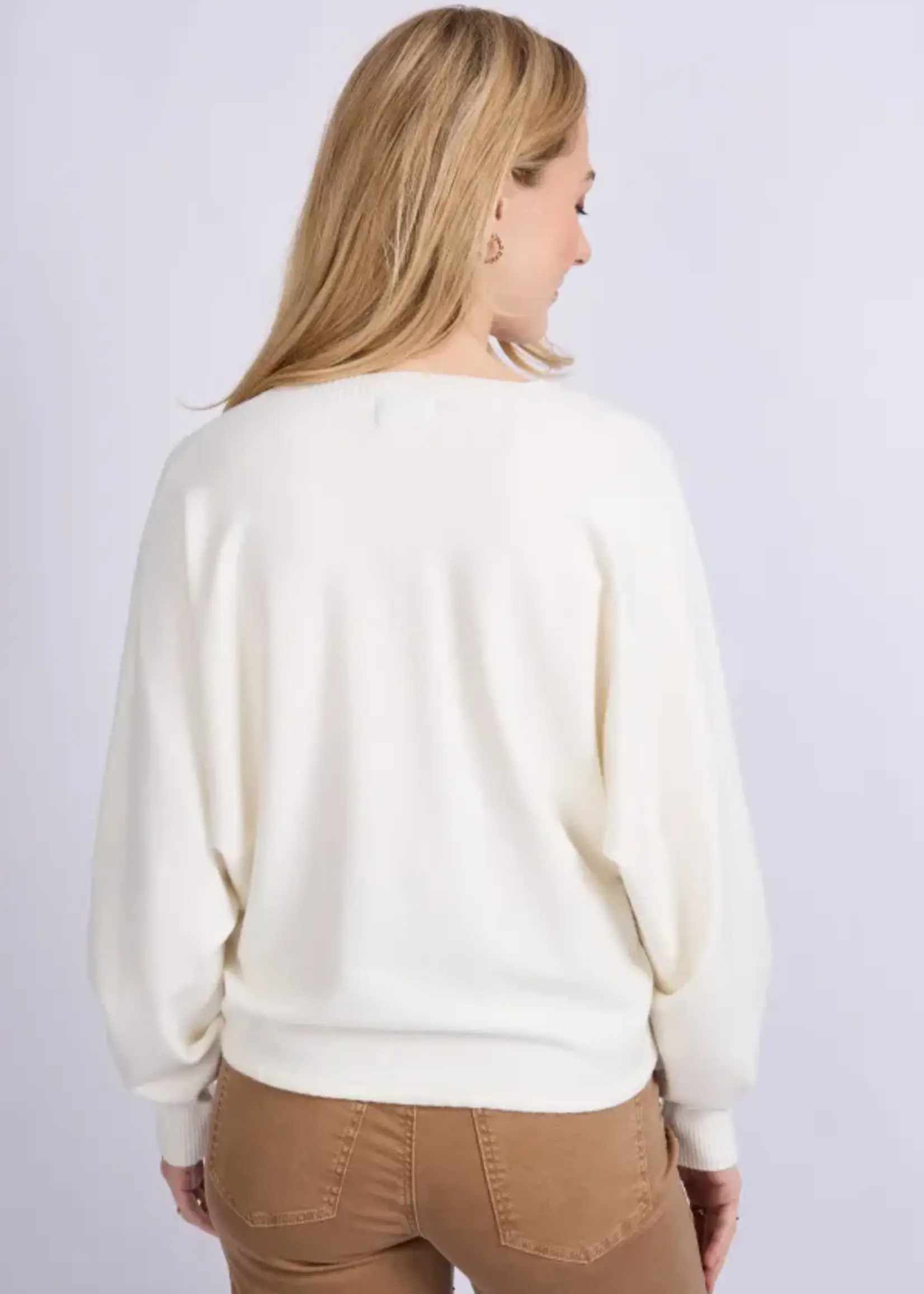 C&S The Label Kiara Knit Cardigan Wool White