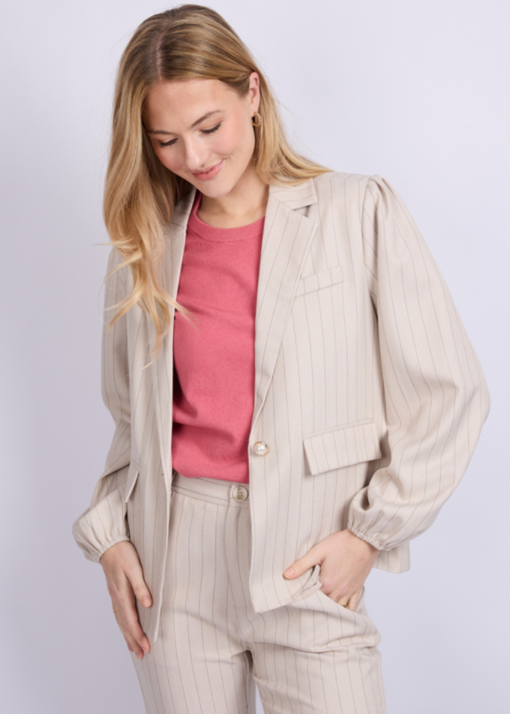 C&S The Label Bente Blazer Sand Maat XL