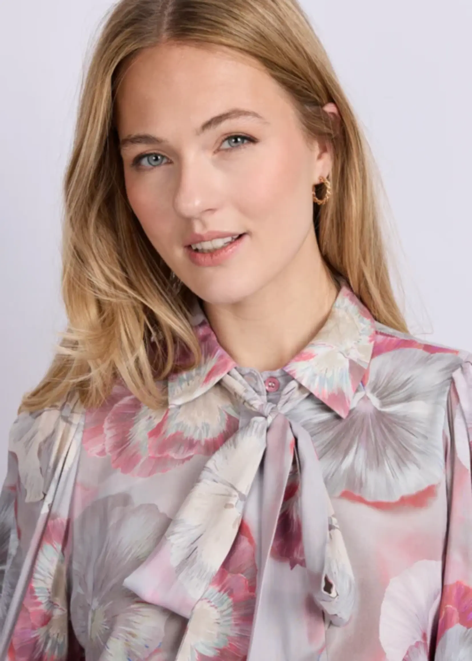 C&S The Label Lace Blouse Slate Rose/Mix