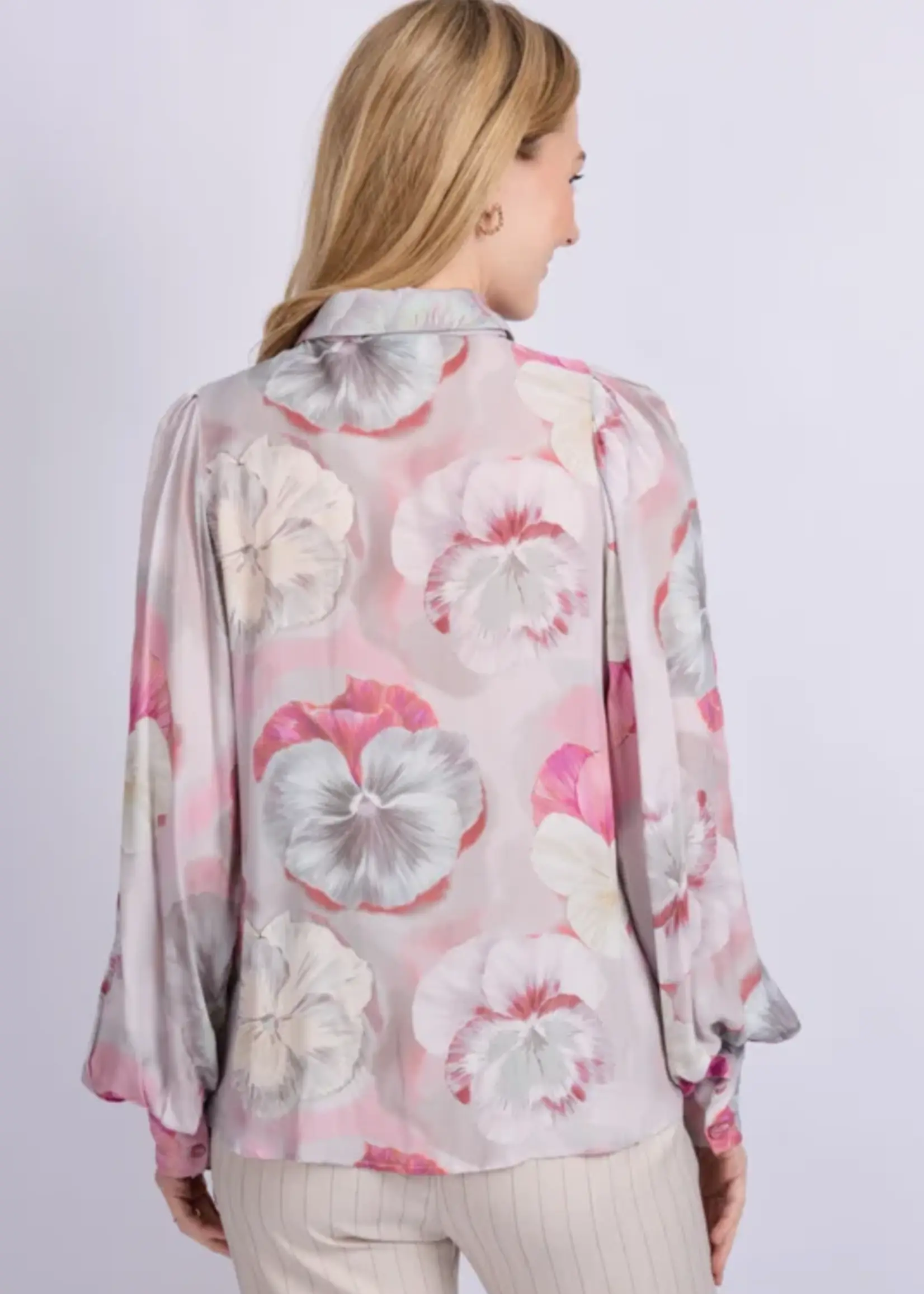 C&S The Label Lace Blouse Slate Rose/Mix