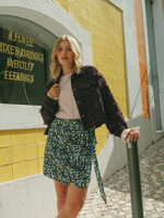 FLURESK Cyra Skirt Black/Adriatic Blue