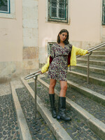 FLURESK Elva Dress Black/Adriatic Blue