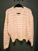 Maddie vestje gebreid Yellow Pink