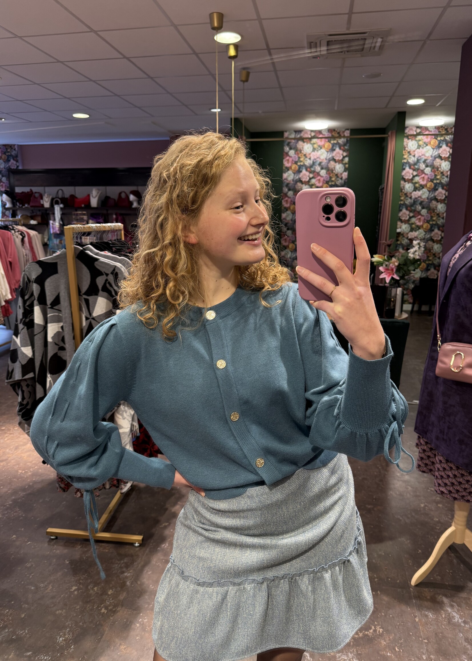 FLURESK Vayda Cardigan Adriatic Blue