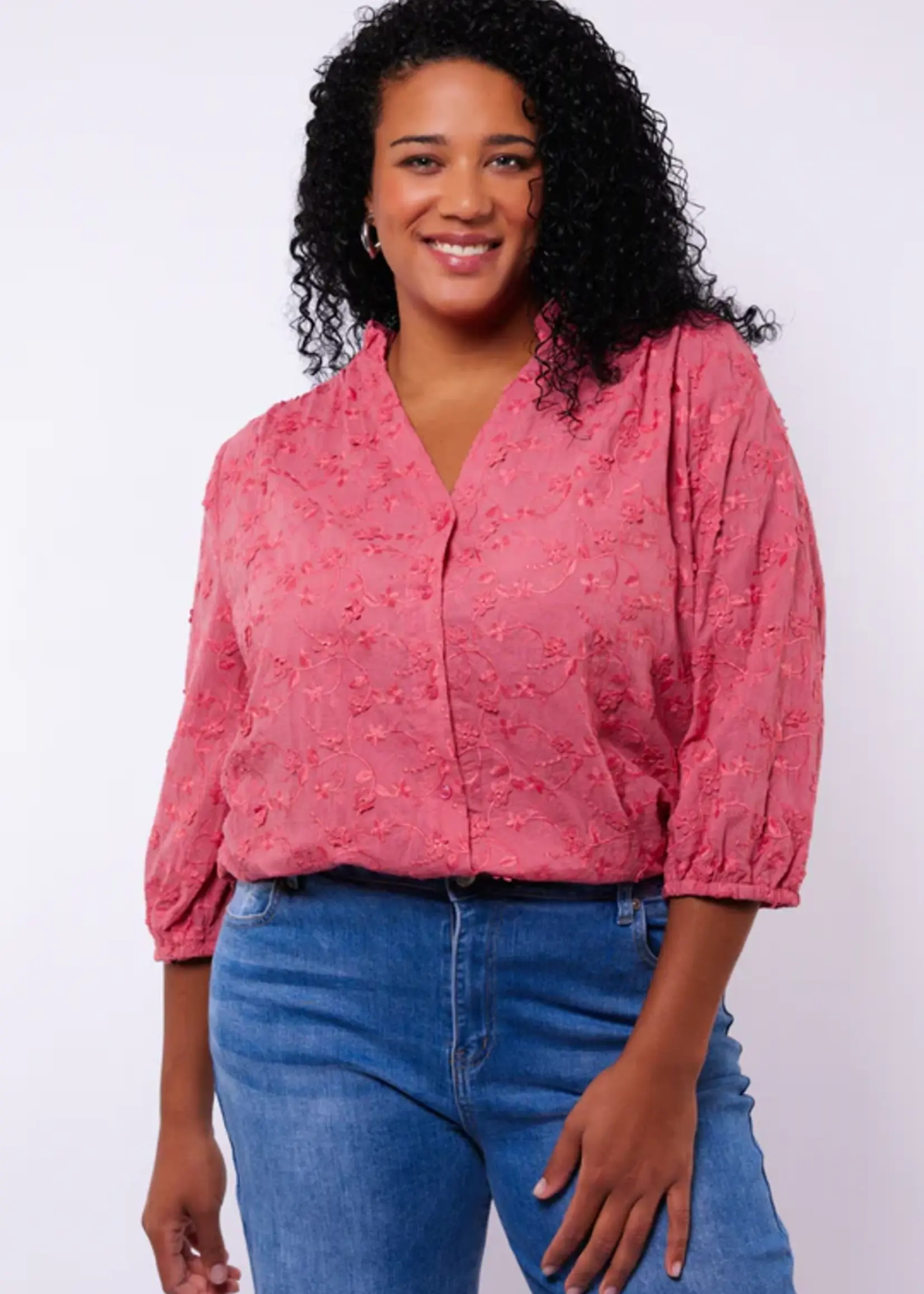 Exxcellent Tessa Blouse Slate Rose