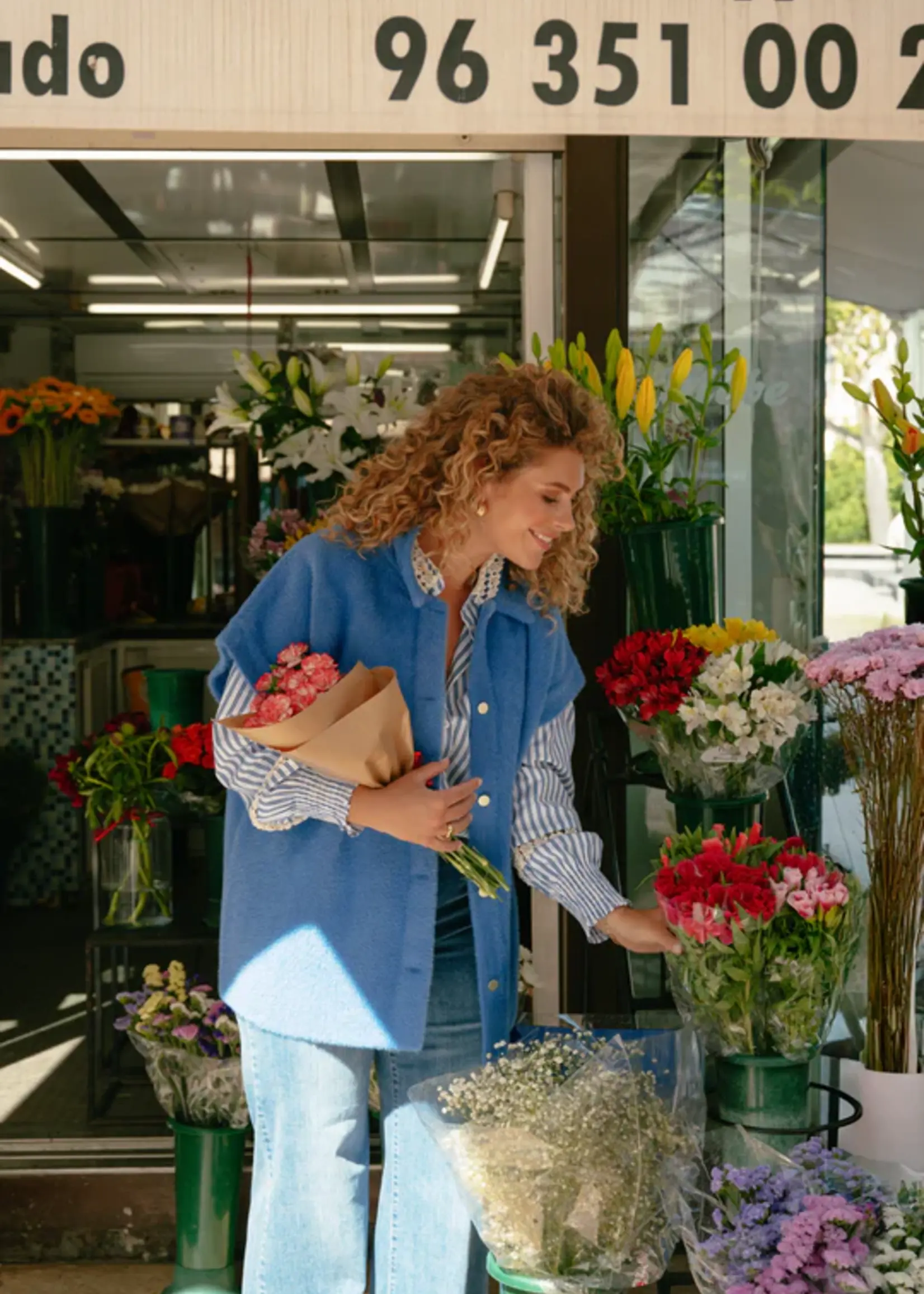 Exxcellent Verena Blouse Celestial Blue